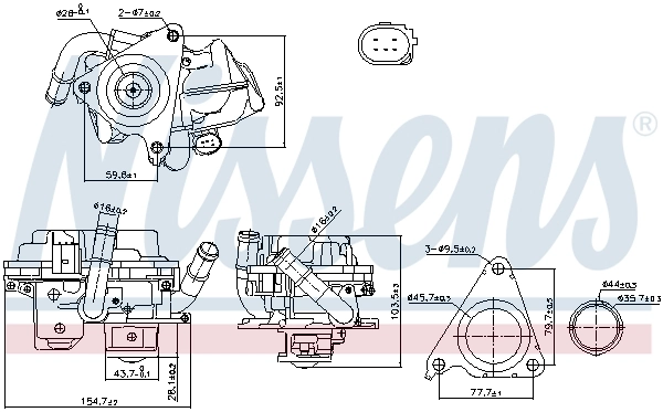 Válvula EGR de recirculação dos gases para Volkswagen Caddy ALLTRACK IV SAB