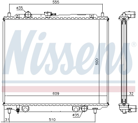 Радиатор 62801 Nissens