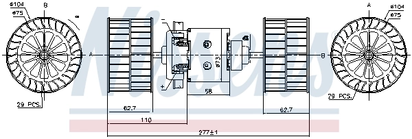 Моторчик печки Nissens 87189