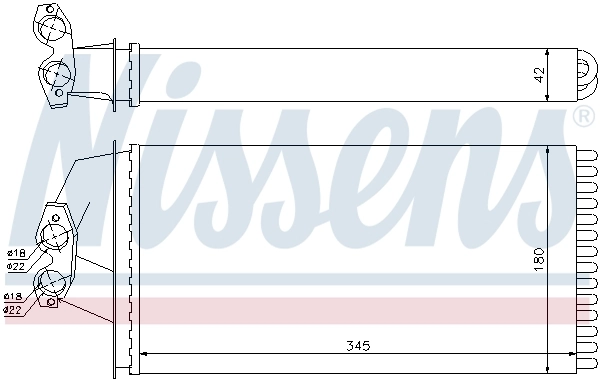 Радиатор отопителя Nissens 72036