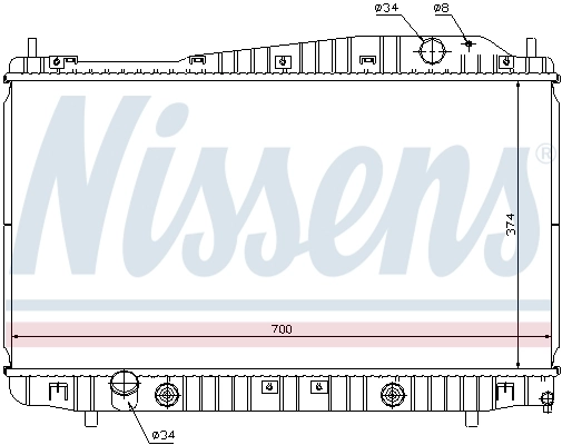 Радиатор 61639 Nissens