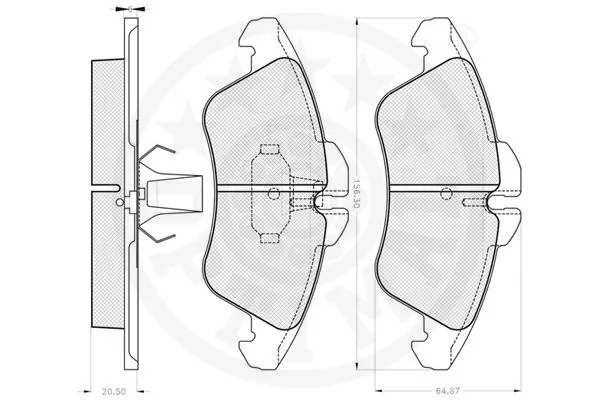 Sapatas do freio dianteiras de disco Mercedes Sprinter 901, 902