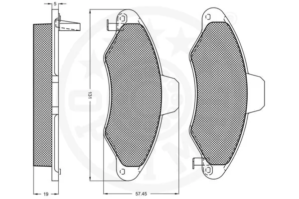 Sapatas do freio dianteiras de disco Ford Escort AAL, ABL