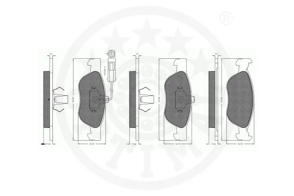 Колодки Optimal 10393 цена, от 16.22 USD