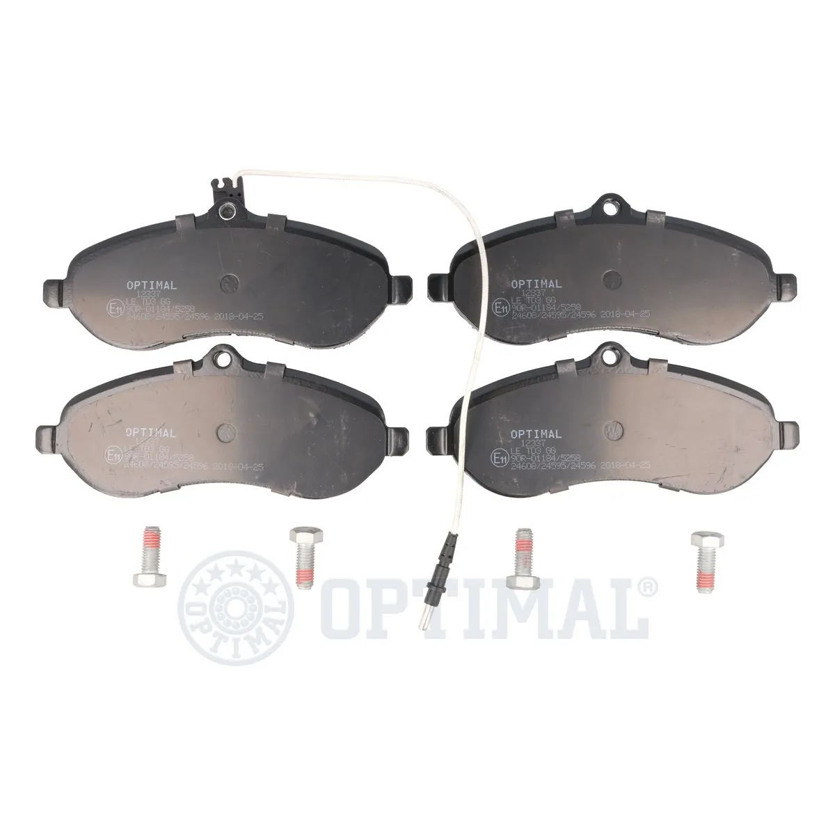 Колодки тормозные передние дисковые OPTIMAL BP12337