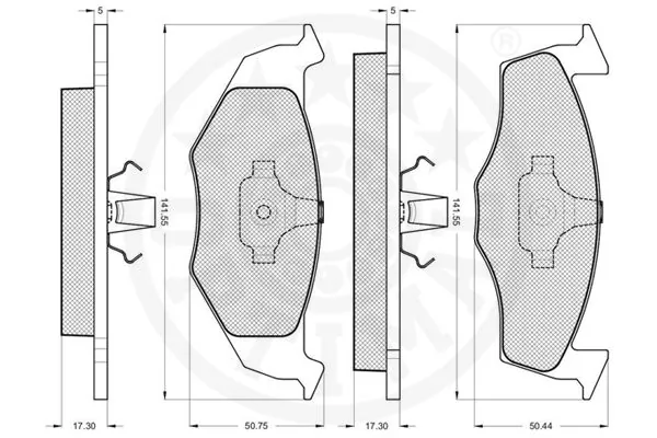 Sapatas do freio dianteiras de disco Volkswagen Polo 4 9N, 9A