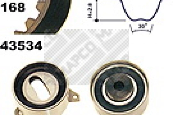 Correia do mecanismo de distribuição de gás, kit para Mazda 626 III GD