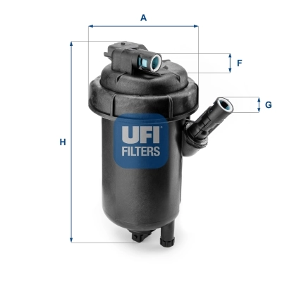 5512000 UFI Caja del filtro de combustible original y equivalente