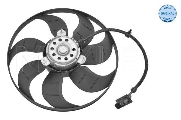 Ventilador elétrico de esfriamento montado (motor + roda de aletas) para Volkswagen Polo IV 9N, 9A