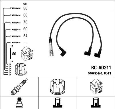  Fios de alta voltagem, kit Volkswagen Transporter T4 ônibus (70B, 70C, 7DB, 7DK, 70J, 70K, 7DC, 7DJ) (1990 - 2004) T4
