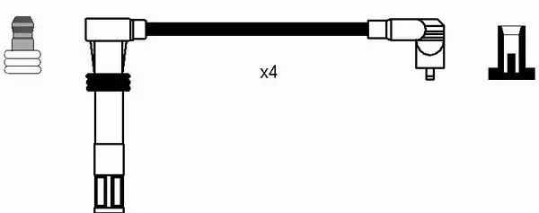 Fios de alta voltagem, kit Volkswagen Polo IV 9N, 9A
