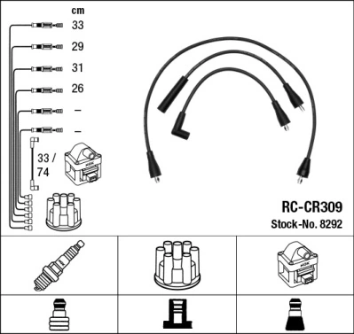 8292 NGK Провода высоковольтные