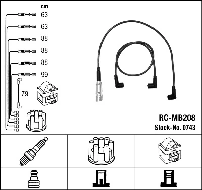 Высоковольтные провода RCMB208 NGK