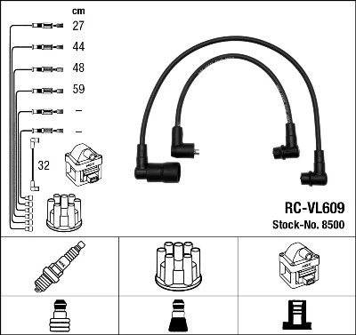 RCVL609 NGK Провода высоковольтные