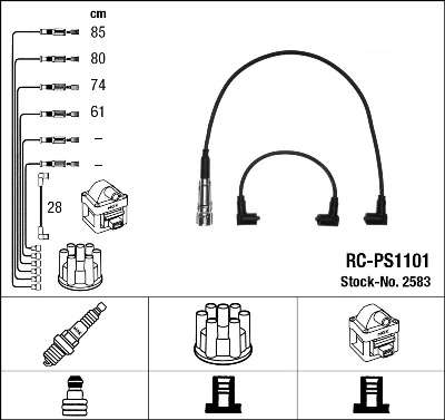 RCPS1101 NGK Провода высоковольтные