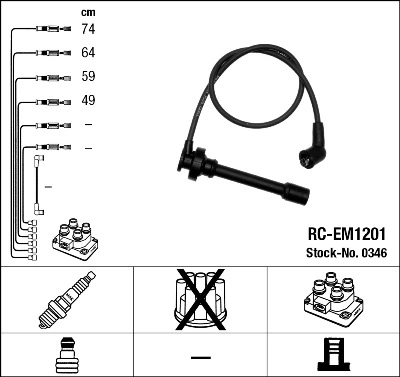 RCEM1201 NGK Провода высоковольтные