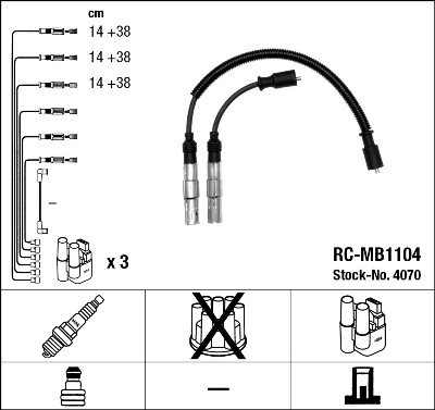 Провода зажигания Smart FORTWO кабриолет (450) (2004 - 2007) цена, от 48.64 USD