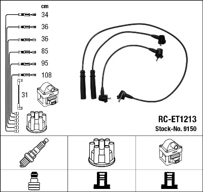 Провода зажигания NGK RCET1213 цена, от 38.82 USD