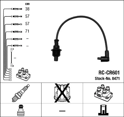 Fios de alta voltagem, kit Fiat Ducato 2 230L