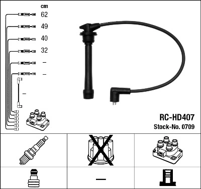 Высоковольтные провода RCHD1302 NGK