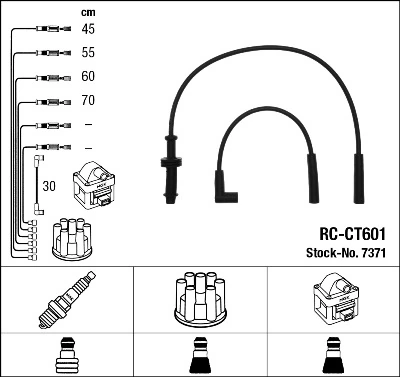 Fios de alta voltagem, kit Citroen C15 VD