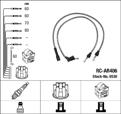 Fios de alta voltagem, kit Alfa Romeo Giulietta 116