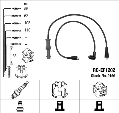 Fios de alta voltagem, kit Subaru Legacy 1 BC