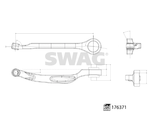 Левый рычаг передней нижней подвески Swag 33103498 цена, от 102.62 USD