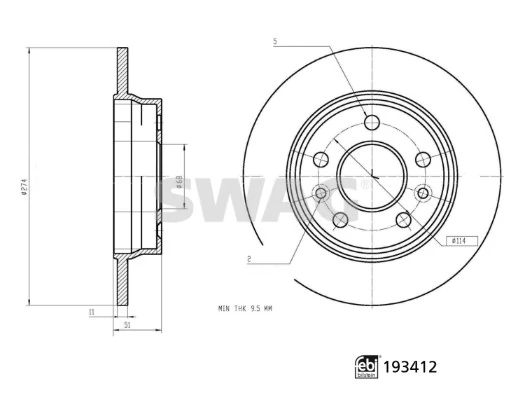 Задний тормозной диск Renault (RVI) 440A09225R цена, от 40.19 USD