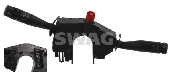 Comutador instalado na coluna da direção, montado Ford Escort 5 GAL, AVL