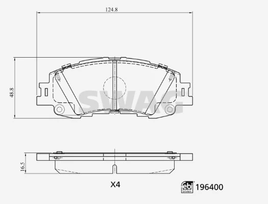 Передние тормозные колодки 04465K0020 Toyota