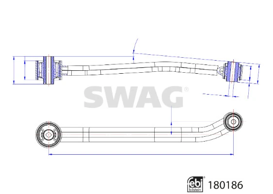 Тяга продольная задней подвески правая Swag 33106956 цена, от 47.95 USD