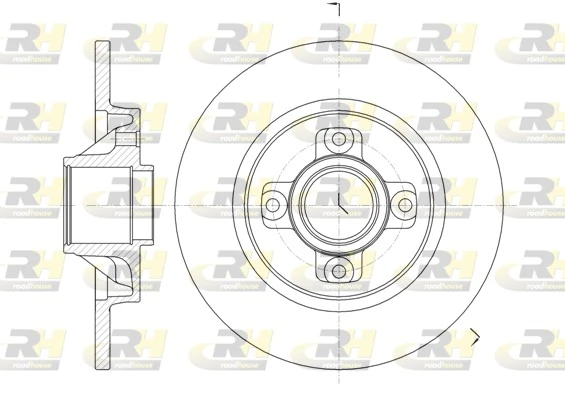 Disco do freio traseiro Citroen C4 UA