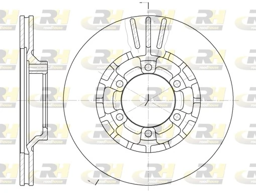 Disco do freio dianteiro Mitsubishi Pajero 1 L04G, L14G