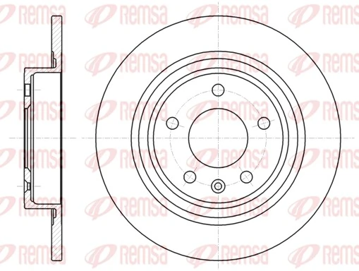 Диск тормозной задний REMSA 6131500