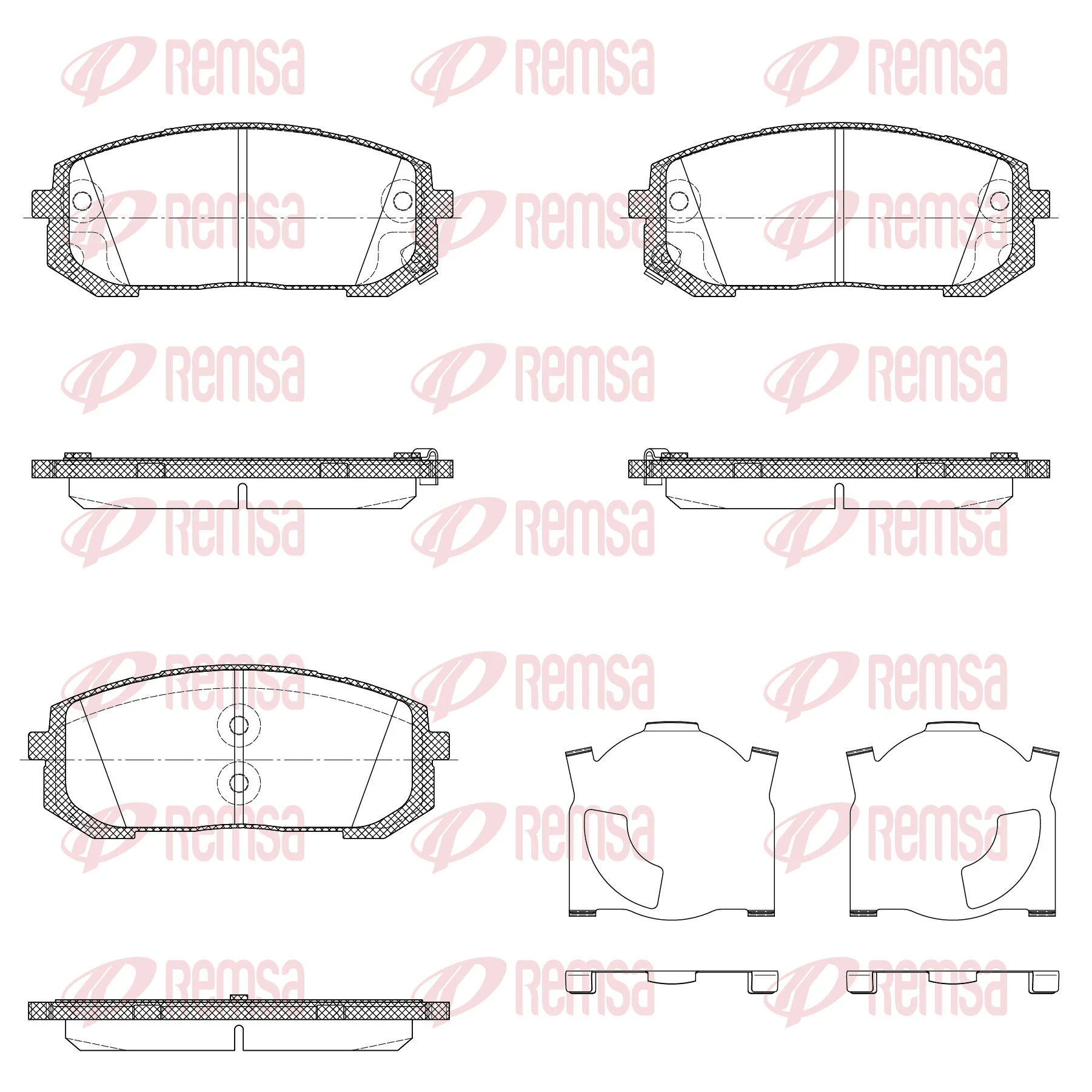 Sapatas do freio dianteiras de disco para Hyundai Sonata VIII DN8