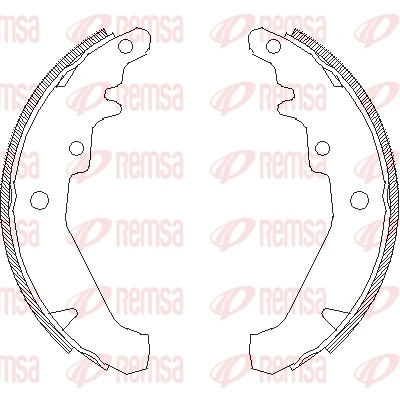 Задние барабанные колодки 77362454 Fiat/Alfa/Lancia