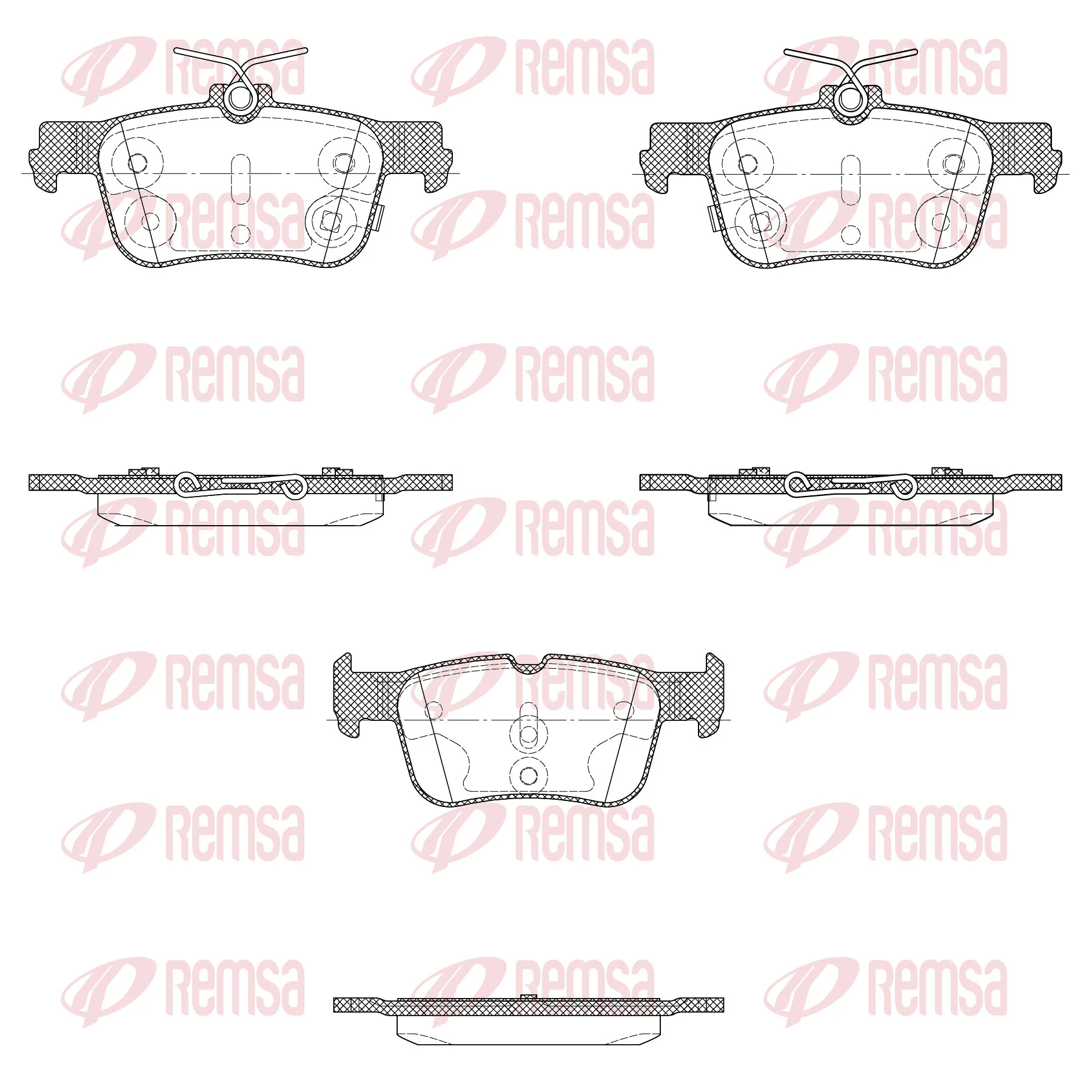 Sapatas do freio traseiras de disco Ford Mustang CGW, K3R, K3S