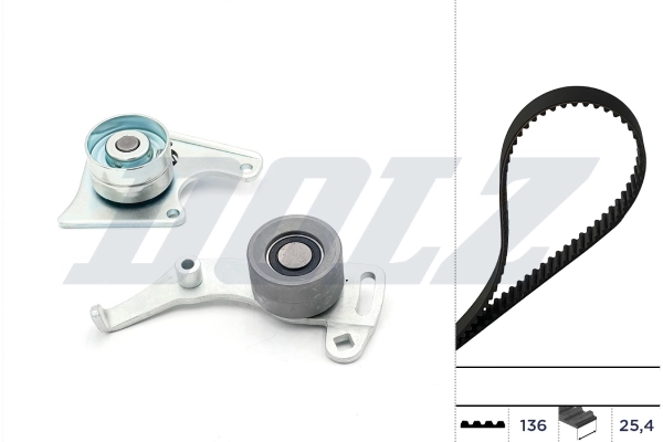 Correia do mecanismo de distribuição de gás, kit Peugeot 405 2 4B