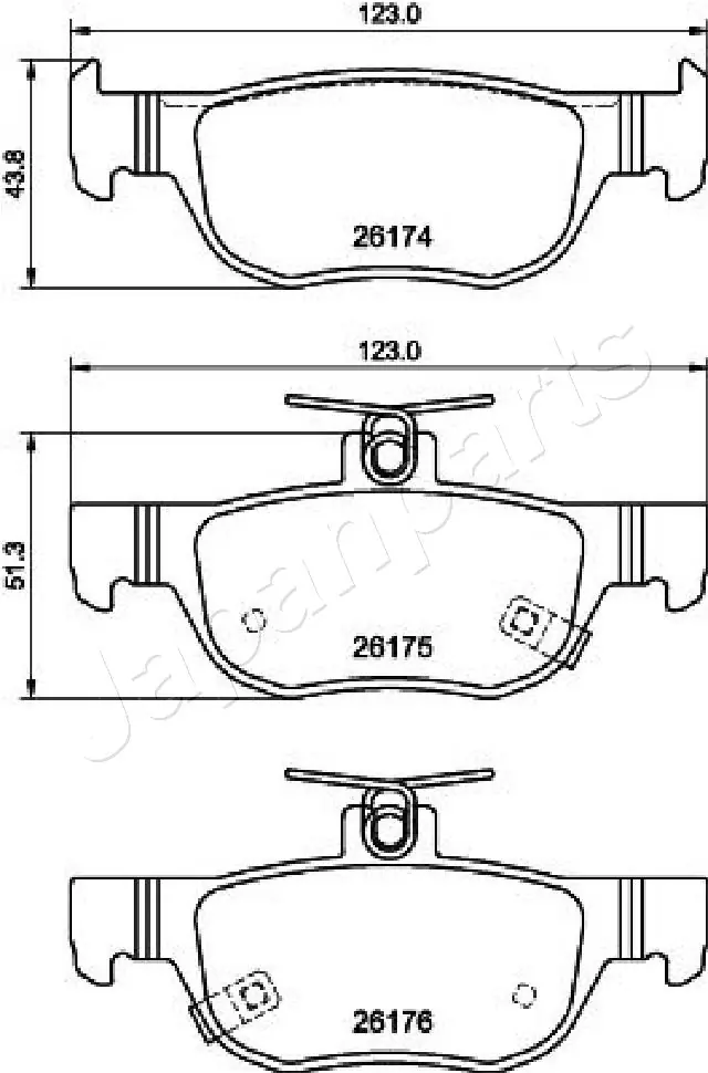 PP320AF Japan Parts Колодки тормозные дисковые комплект