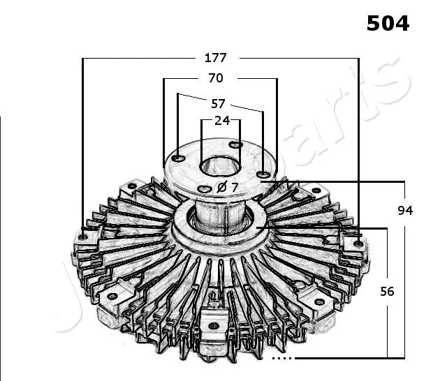 Вискозная муфта Japan Parts VC504 цена, от 78.81 USD