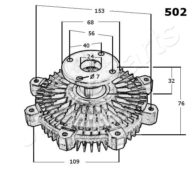 Вискозная муфта Japan Parts VC502 цена, от 63.54 USD
