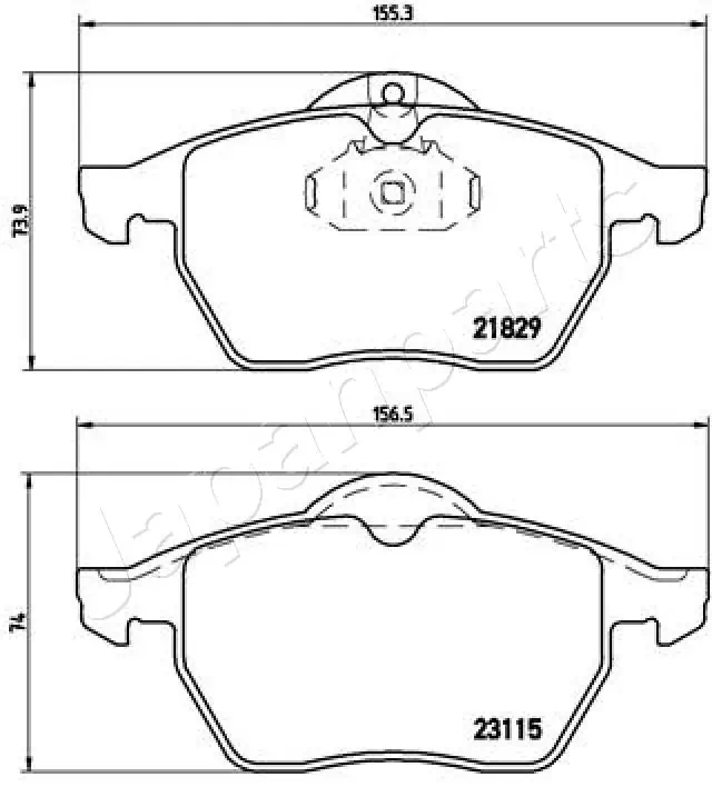 PA0404AF Japan Parts Колодки передние