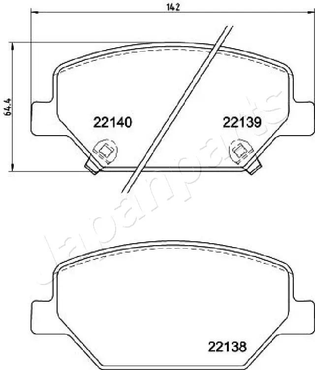 PA0418AF Japan Parts Колодки передние