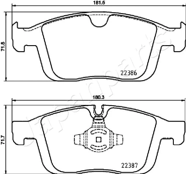 PA0335AF Japan Parts Колодки передние