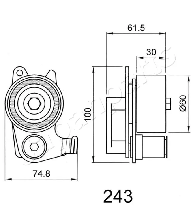 Ролик натяжителя ремня газораспределения Japan Parts BE243 цена, от 28.07 USD