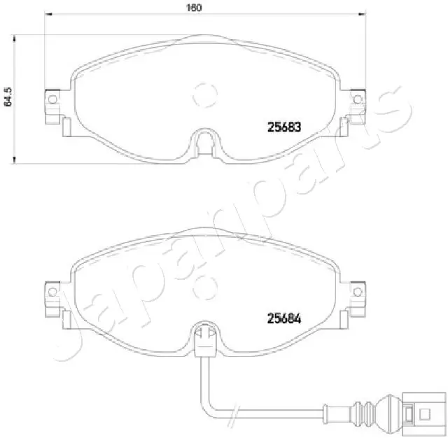 PA0907AF Japan Parts Колодки передние