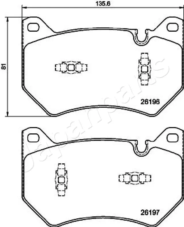 PA0963AF Japan Parts Колодки передние