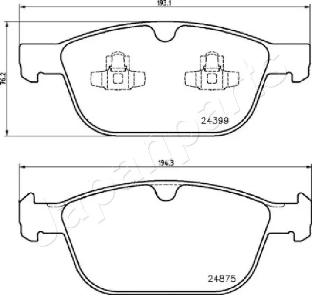PA0334AF Japan Parts Колодки передние