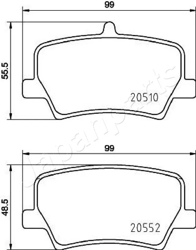PP0322AF Japan Parts Колодки тормозные дисковые комплект